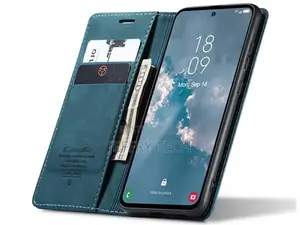 Leather Wallet Case With Stand for Samsung Galaxy A54 - Teal
