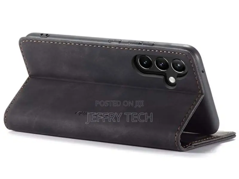 Leather Wallet Case With Stand for Samsung Galaxy A54 - Char
