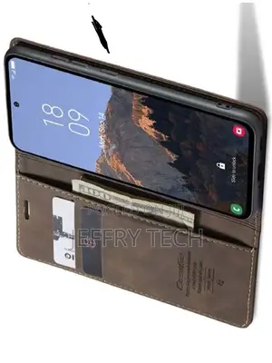 Leather Wallet Case With Stand for Samsung Galaxy A34 - Choc