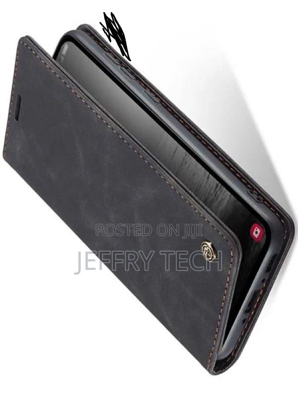 Leather Wallet Case With Stand for Samsung Galaxy A34 - Char - thumbnail 3