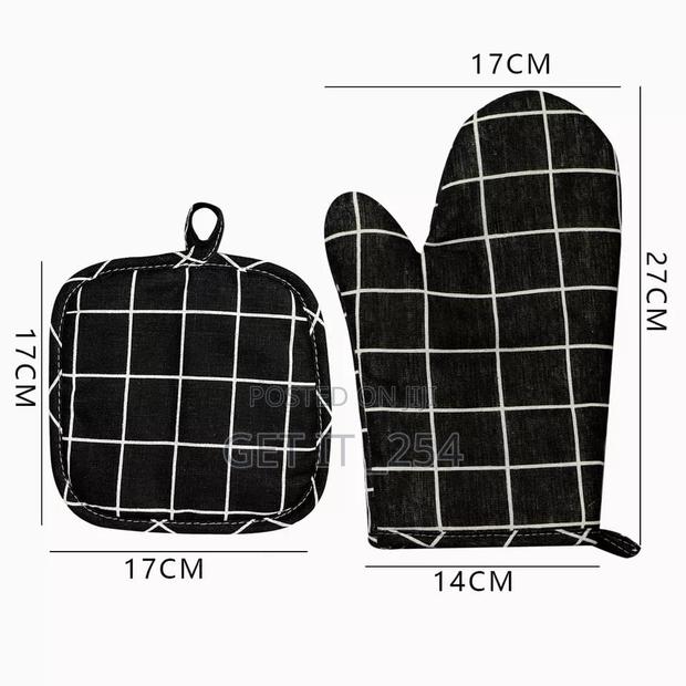 *Insulated Cotton Kitchen//Oven Gloves+Hand Mitten - thumbnail 3
