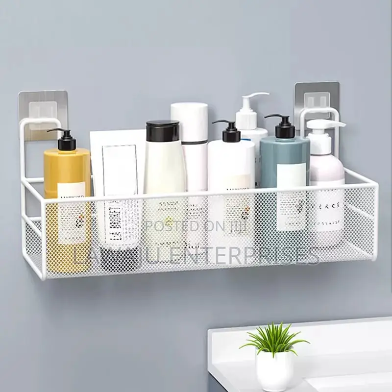 Bathroom Rack With Self Adhesive Stickers