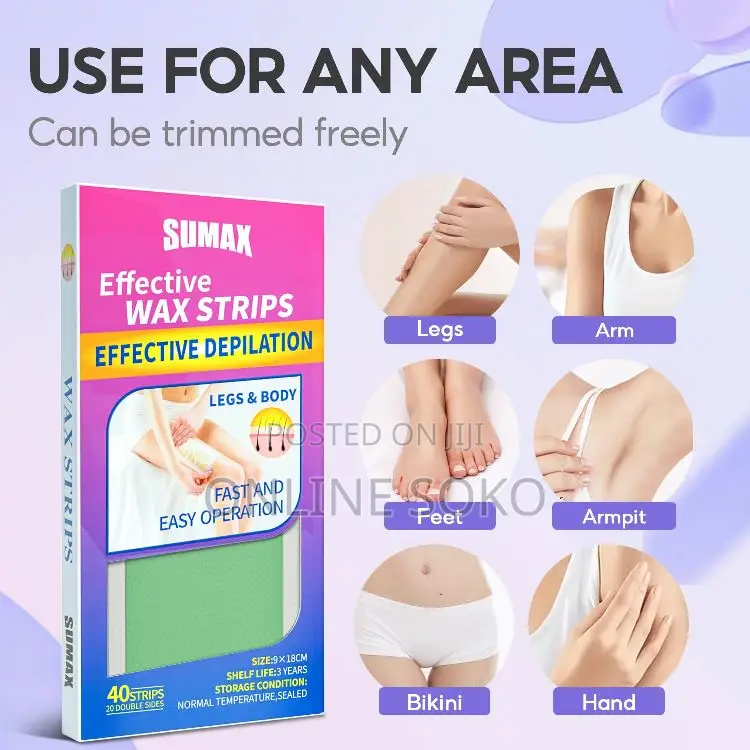 Women Men 40 PCS Bikini Body Hair Removal Wax Strips