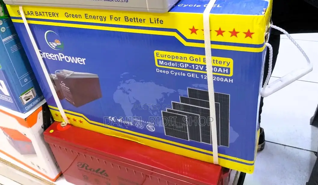 Green Energy European Slim Gel Battery 12V 200ah Battery