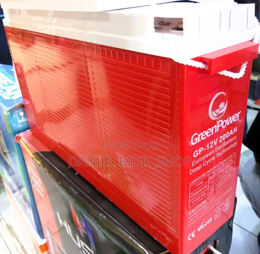 Green Energy European Slim Gel Battery 12V 200ah Battery