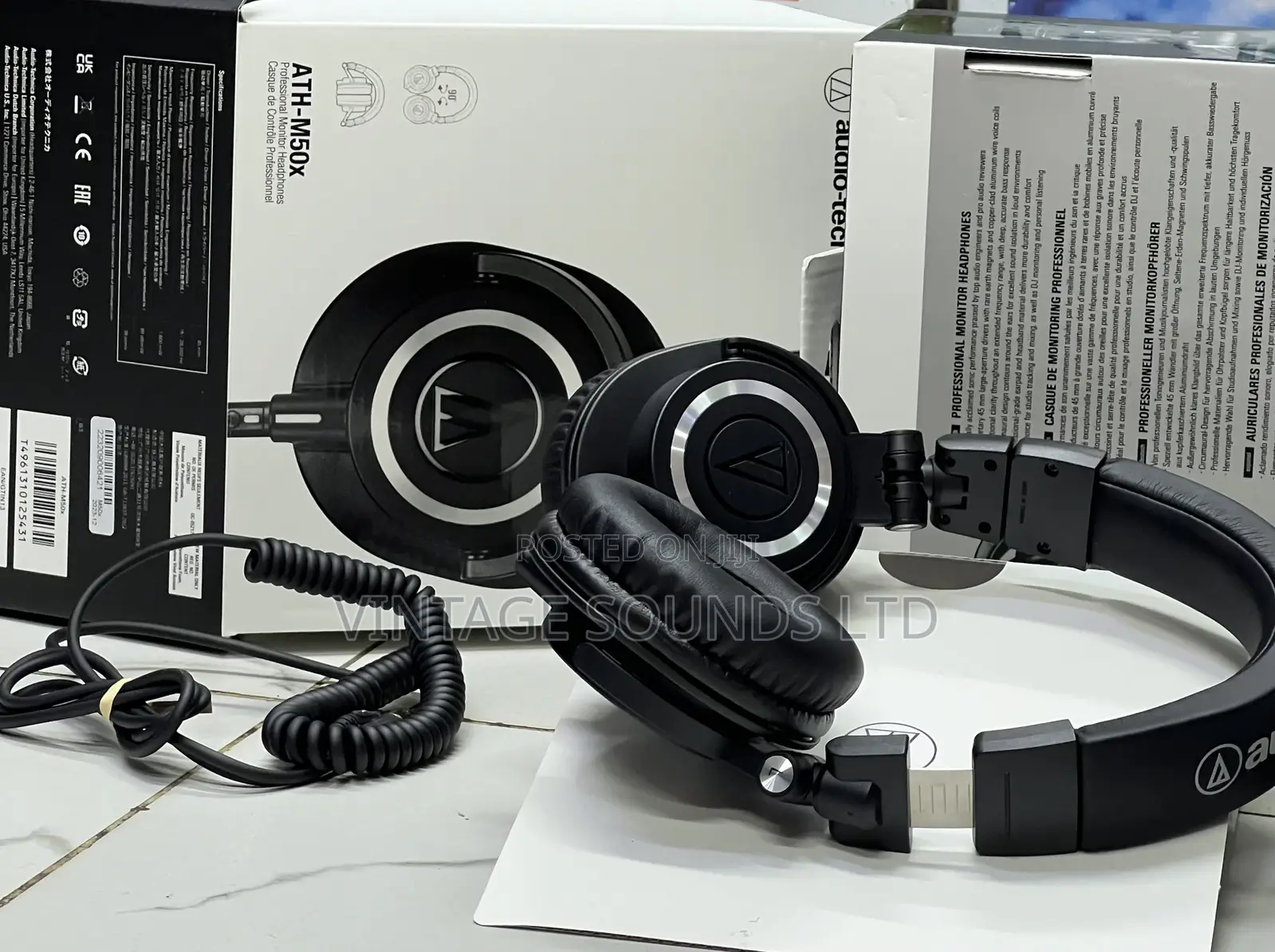Audio Technica Ath-M50x Pro Studio Monitor Headphones,