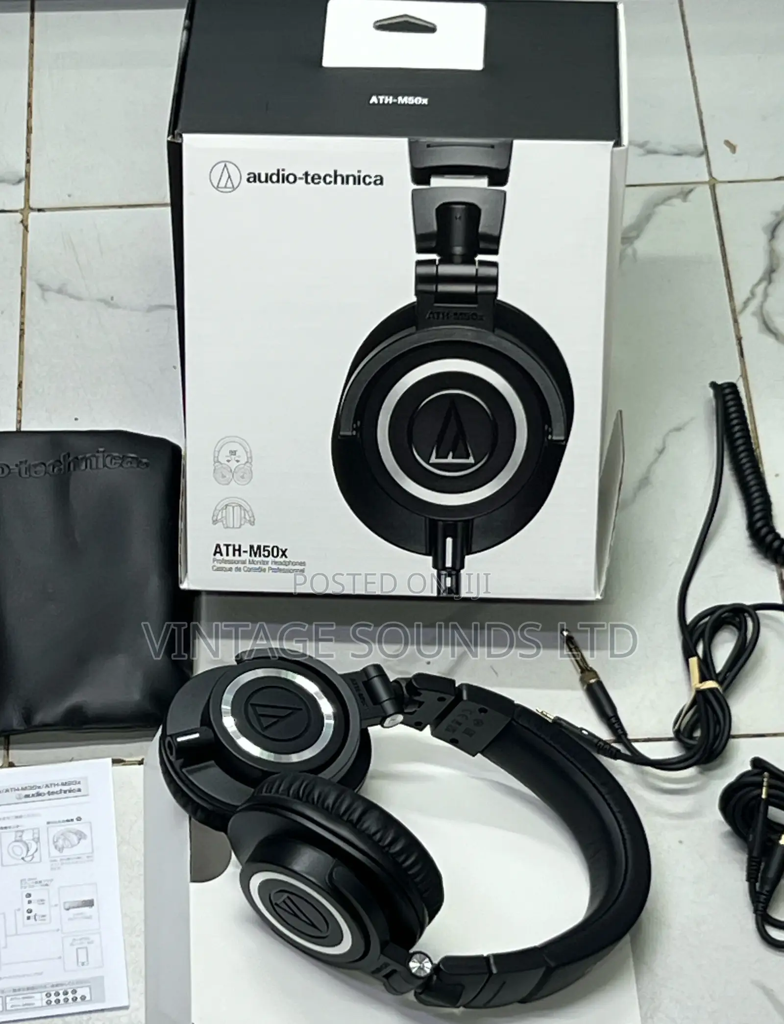 Audio Technica Ath M50x Closed-Back Studio Headphones