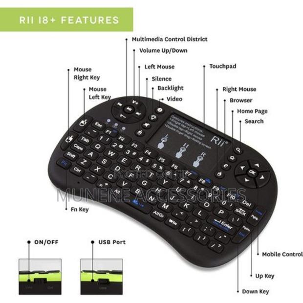 Recharge Mini Wireless Bluetooth Keyboard Touchpad Backlit - thumbnail 3