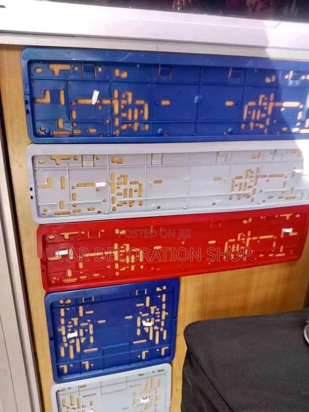 Different Color Shades Plastic Plates Holders for New Number