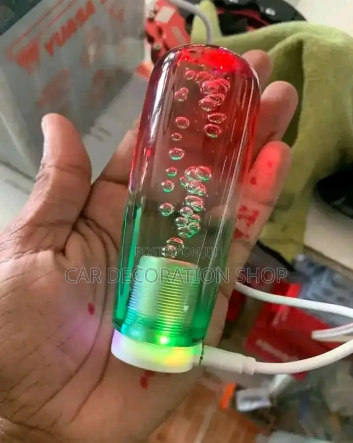 Universal Fit Short Crystal Gear Knob With Usb Light