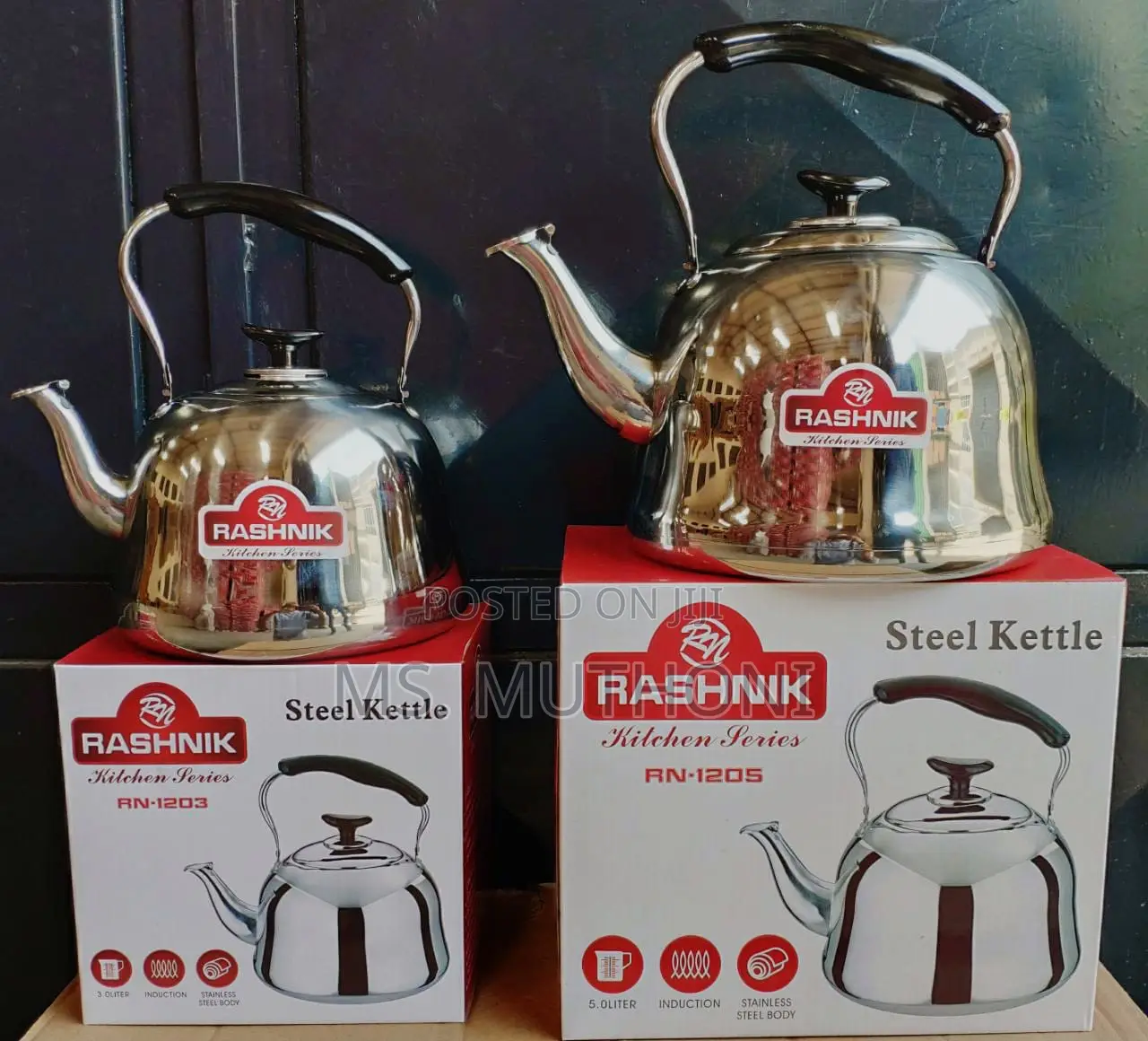 RN1205 Rashnik Stainless Steel Kettle 5ltrs