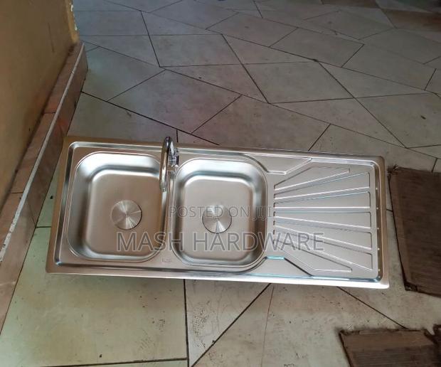 Double Bowl Single Drain Kitchen Sink