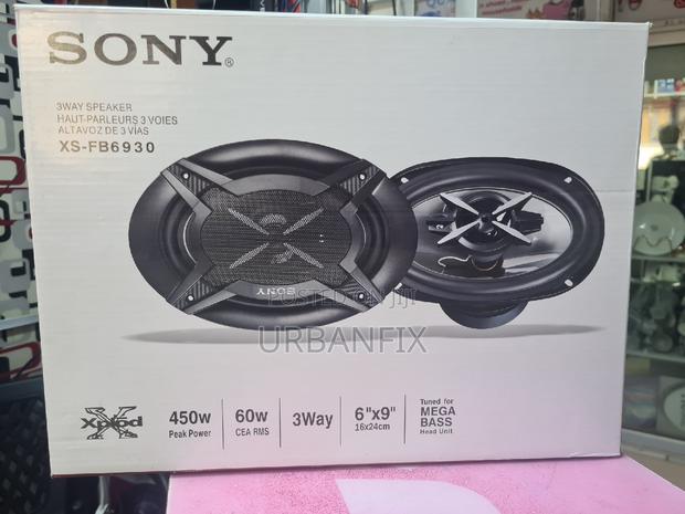 Sony 450 Watts 6 by 9 Oval Midrange Speakers- A Pair