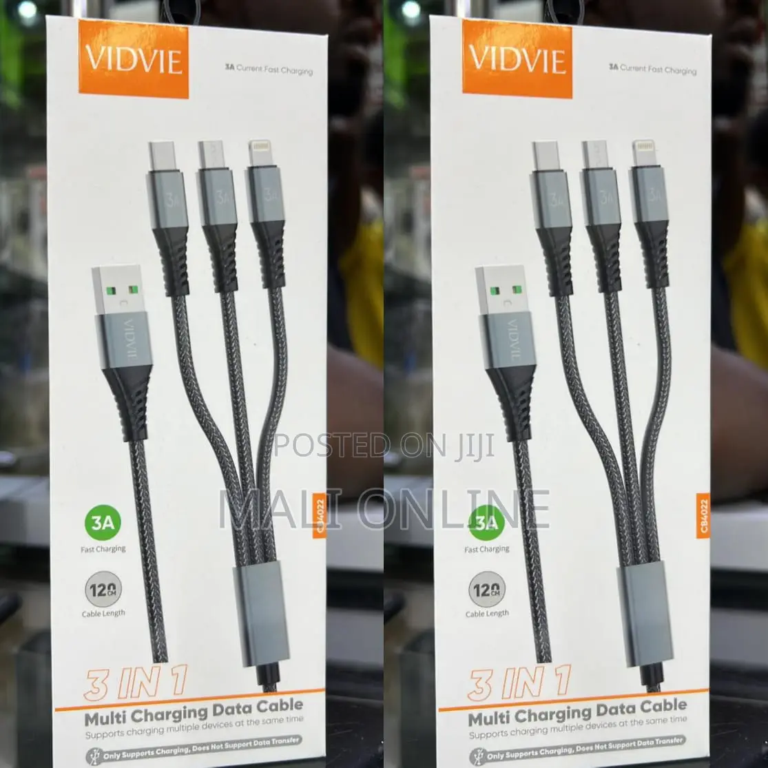 3-in-1multi- Charging Data Cable 1.2m 3A Fast Charging