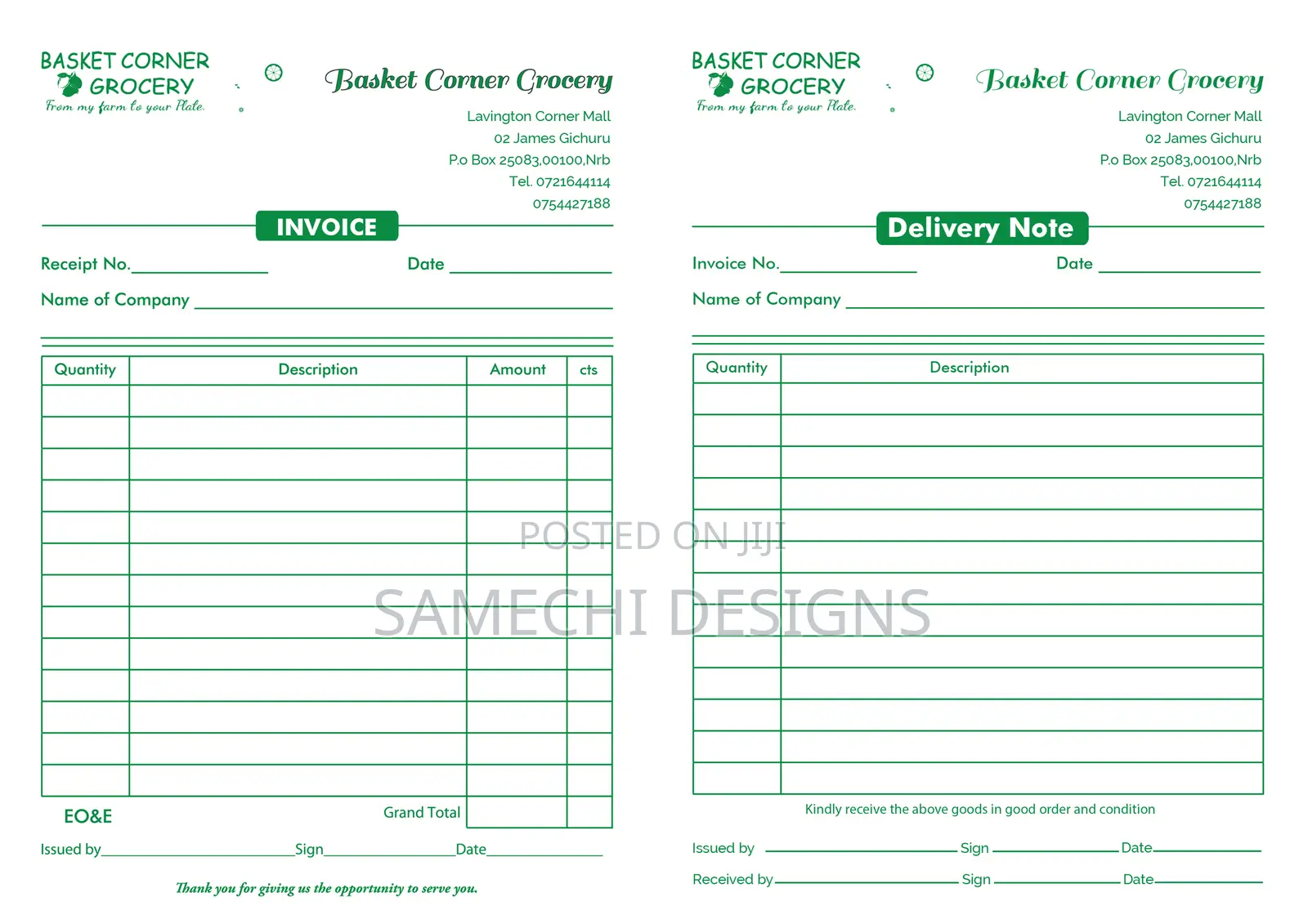Receipt Books Printing