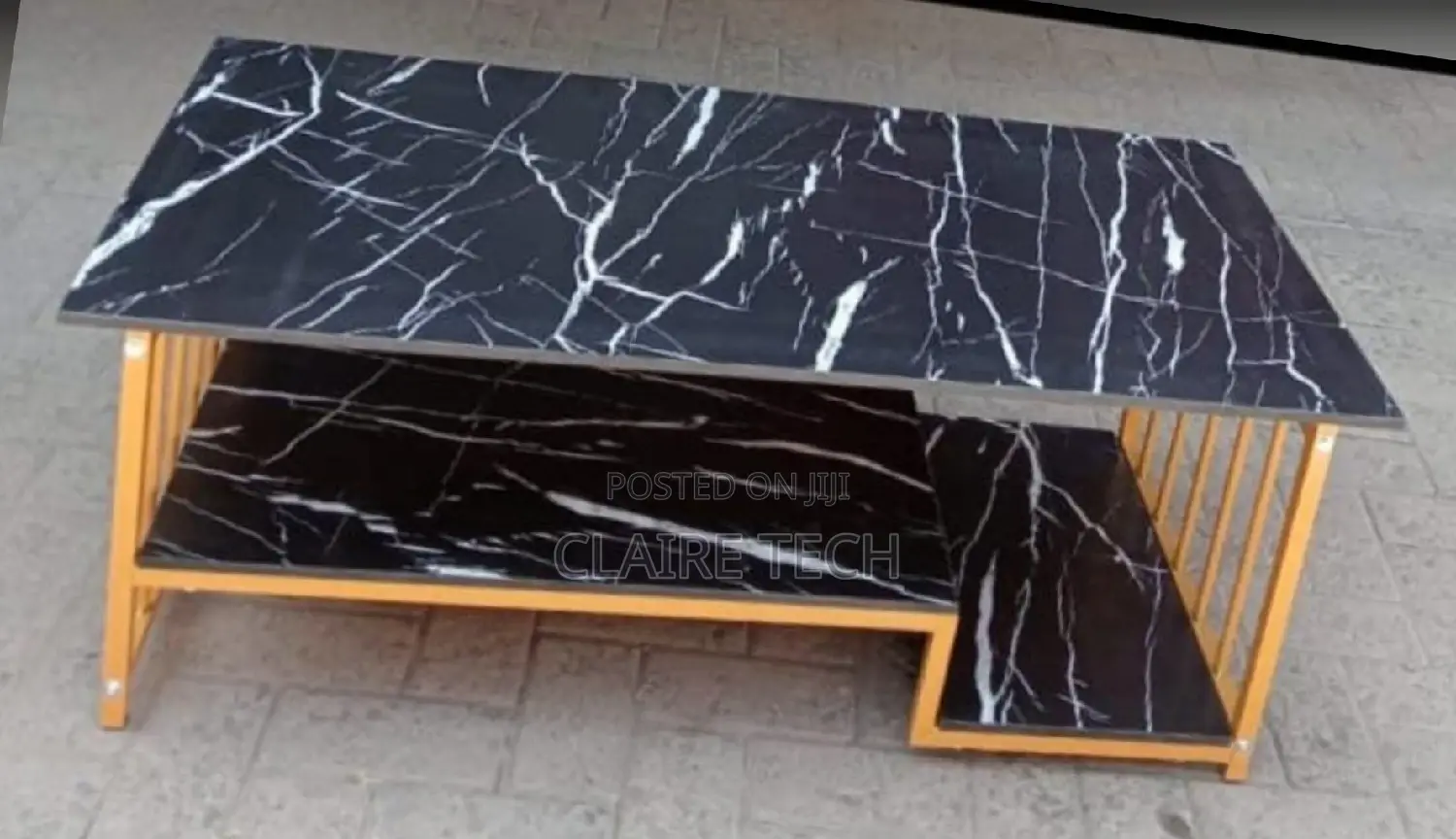 Rectangular Black Marble Coffee Table