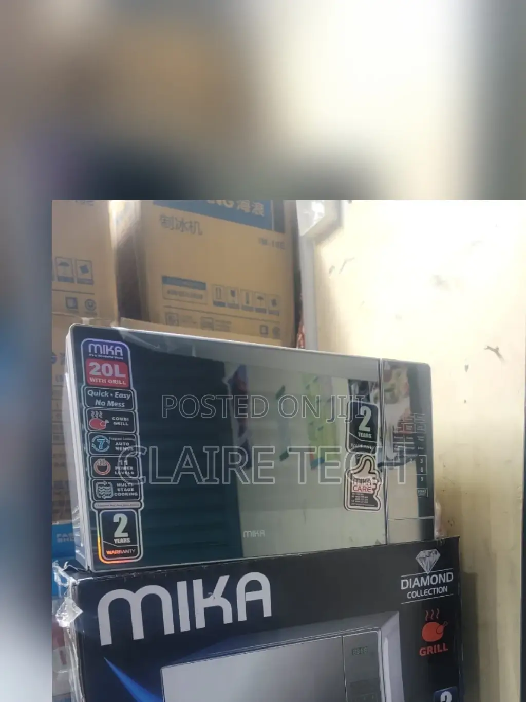Mika 20L Digital Microwave Oven With Grill-Silver