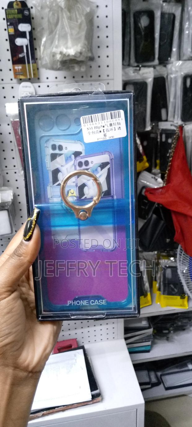 NINKI Compatible Samsung Galaxy Z Flip 5 Case Clear With Rin - main view