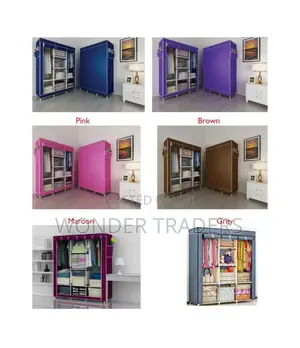 3 Column Mettalic Wardrobe