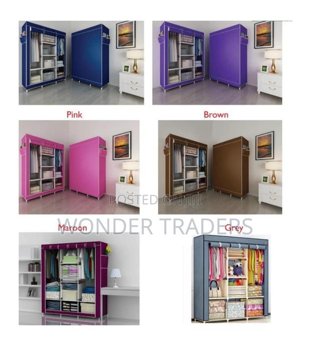 3 Collum Portable Metallic Cloth Wardrobe - main view