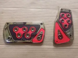 Red and Black Automatic Pedals Pads for Cars