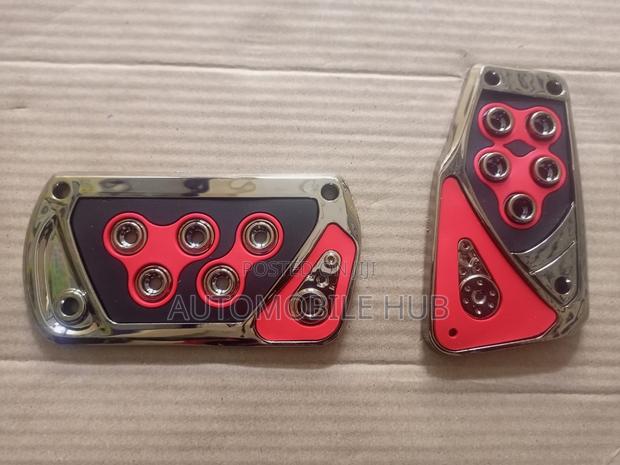 Red and Black Automatic Pedals Pads for Cars