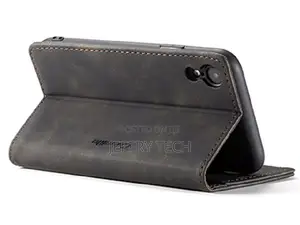 Synthetic Leather Wallet Case With Stand for iPhone XR - Cha
