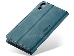 Synthetic Leather Wallet Case With Stand for iPhone XR - Tea - thumbnail 2