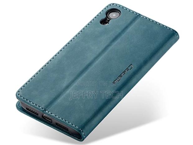 Synthetic Leather Wallet Case With Stand for iPhone XR - Tea - main view