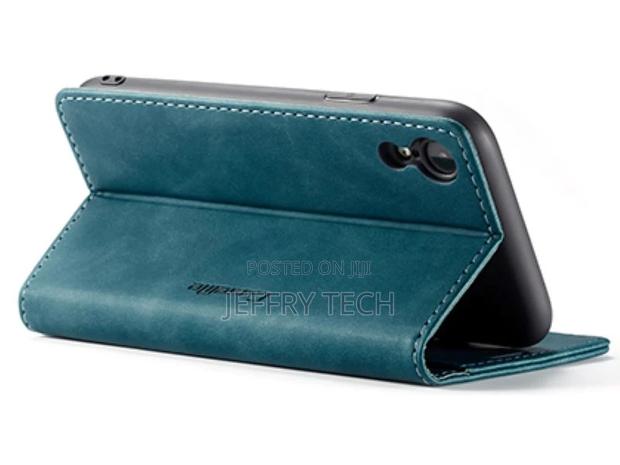 Synthetic Leather Wallet Case With Stand for iPhone XR - Tea - thumbnail 3