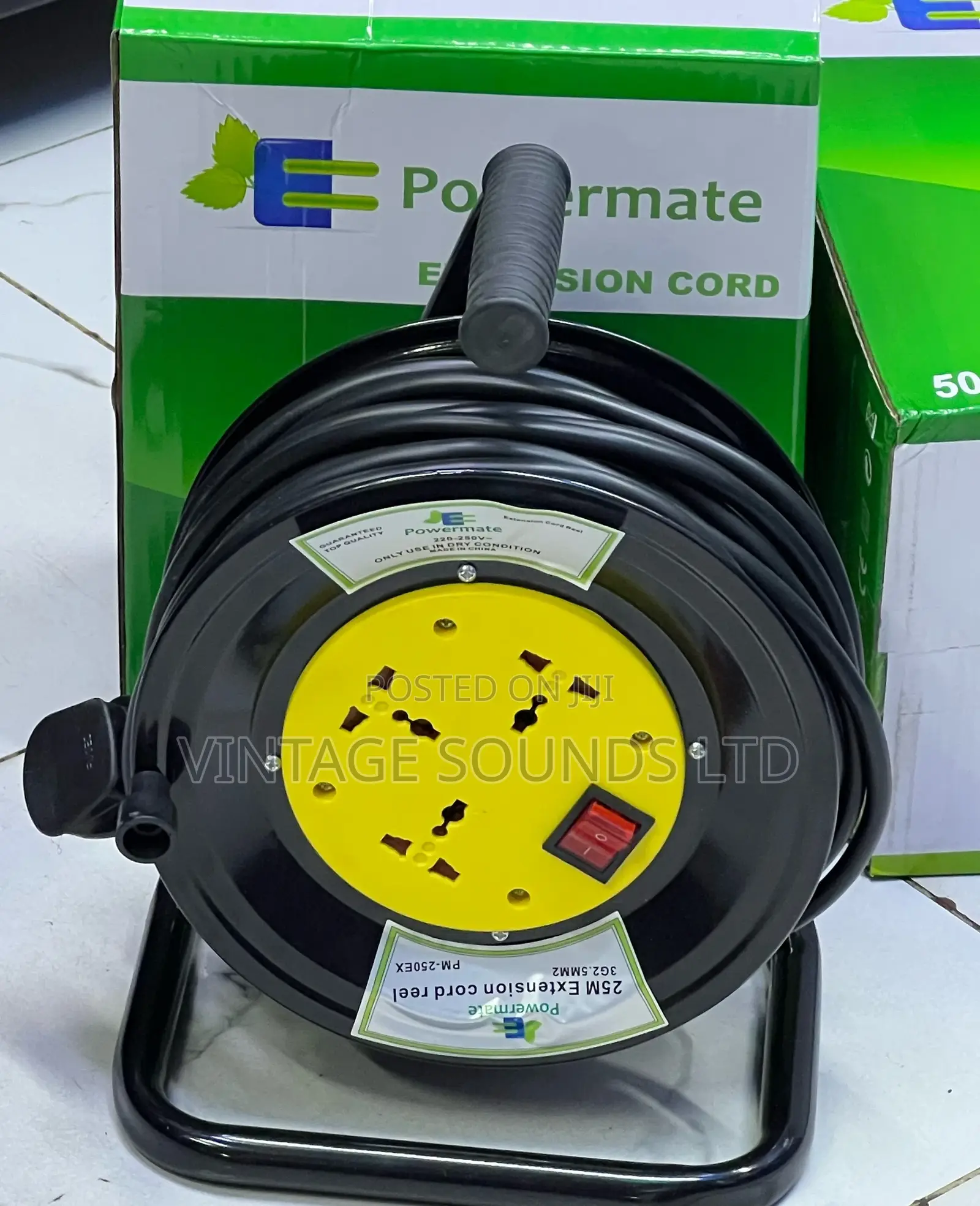 Power Extension Cables 1.5mm 3-Core Extension Reel 25 Meters