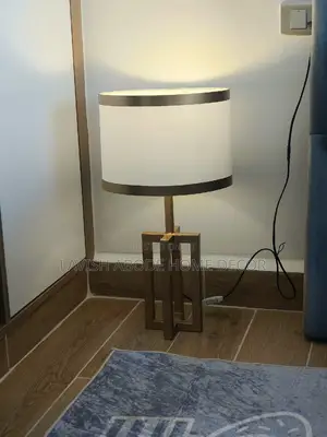 Nordic Bedside Table Lamp Gold and White for Decor