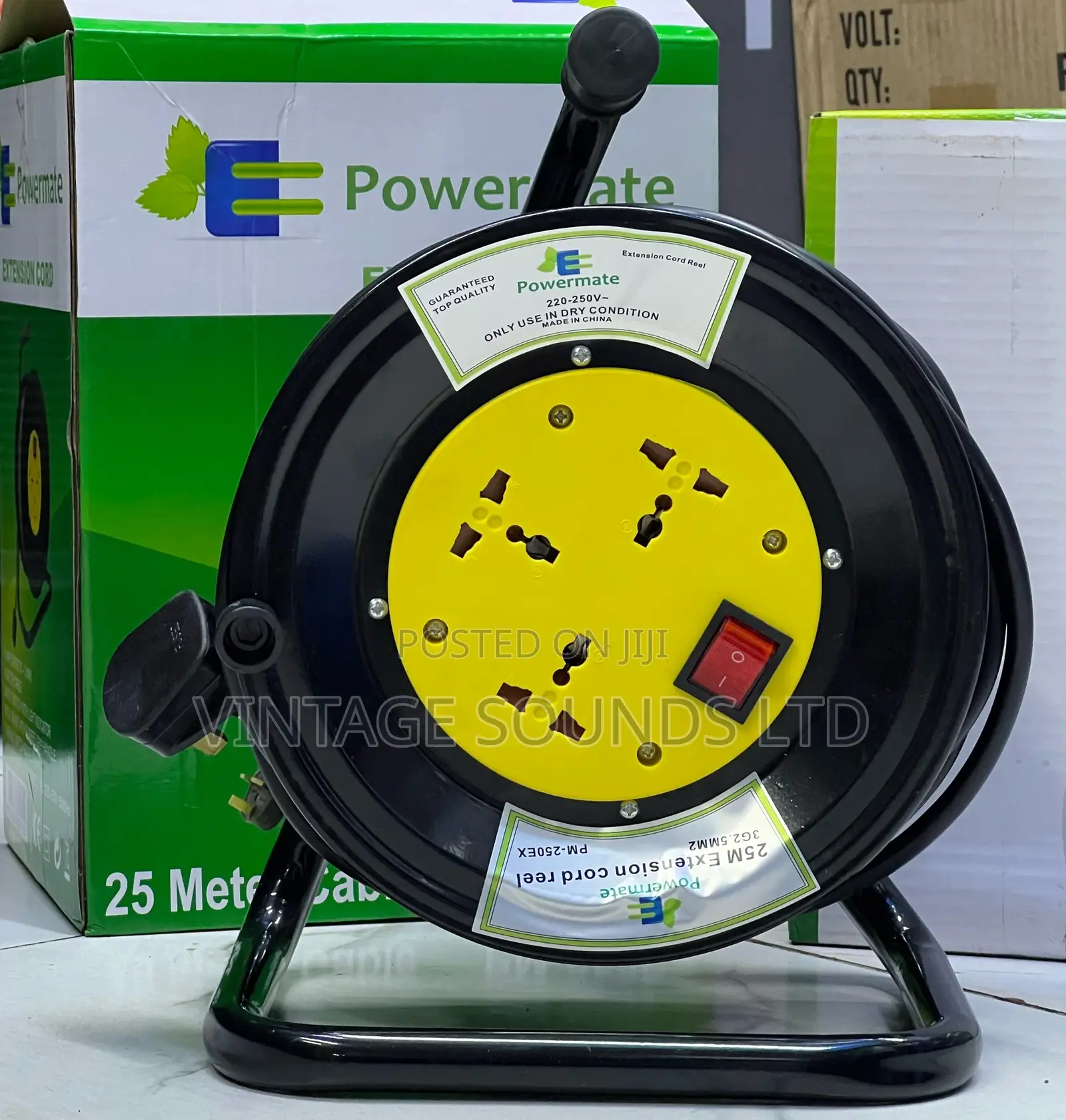 Power Extension Cables 1.5mm 3-Core Extension Reel 25 Meters
