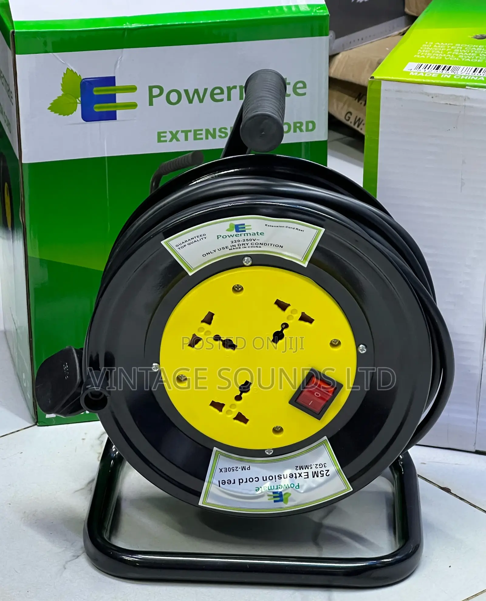 Power Extension Cables 1.5mm 3-Core Extension Reel 25 Meters