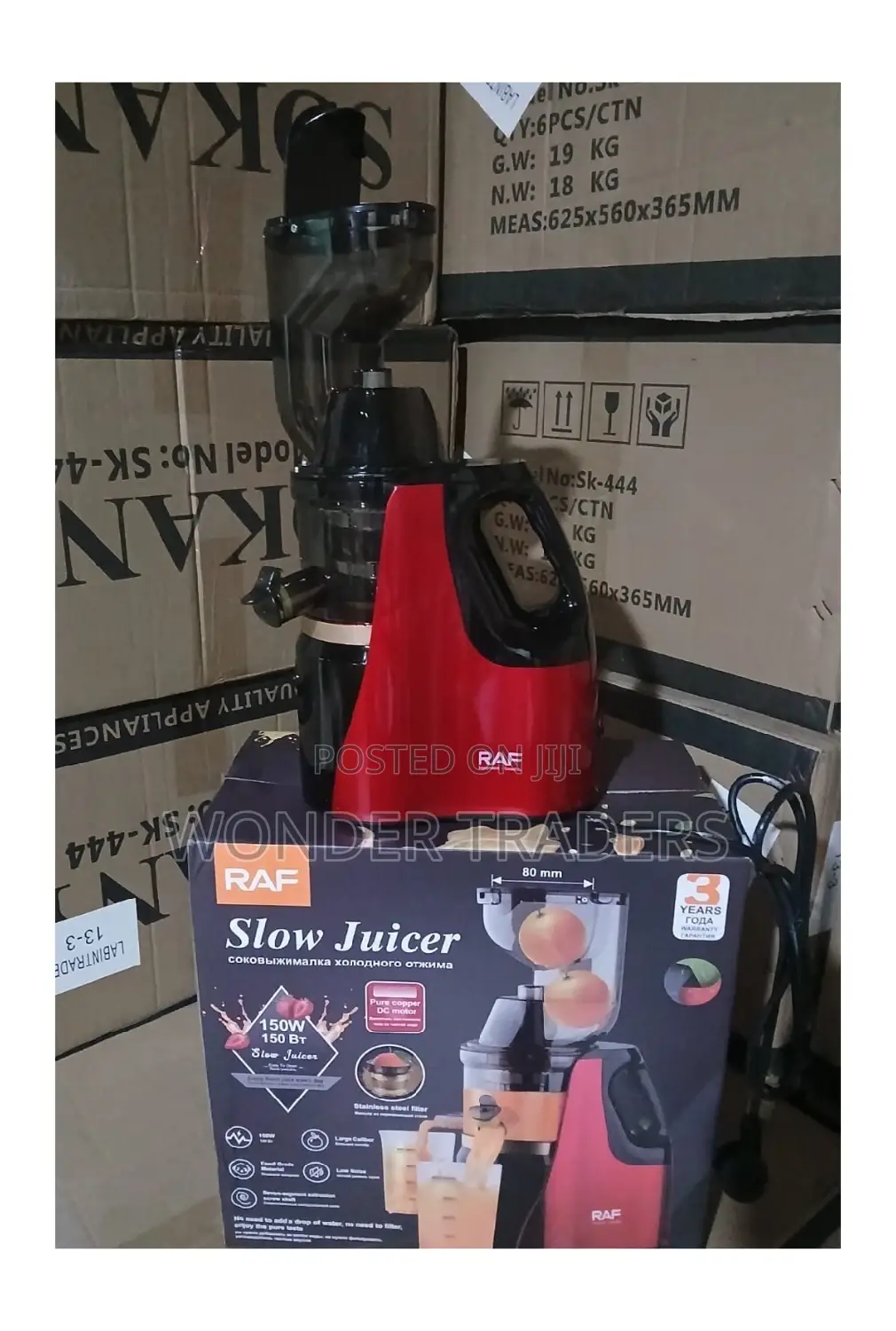 Slow Juicer!RAF R.2838 Slow Juicer With a Wider Mouth