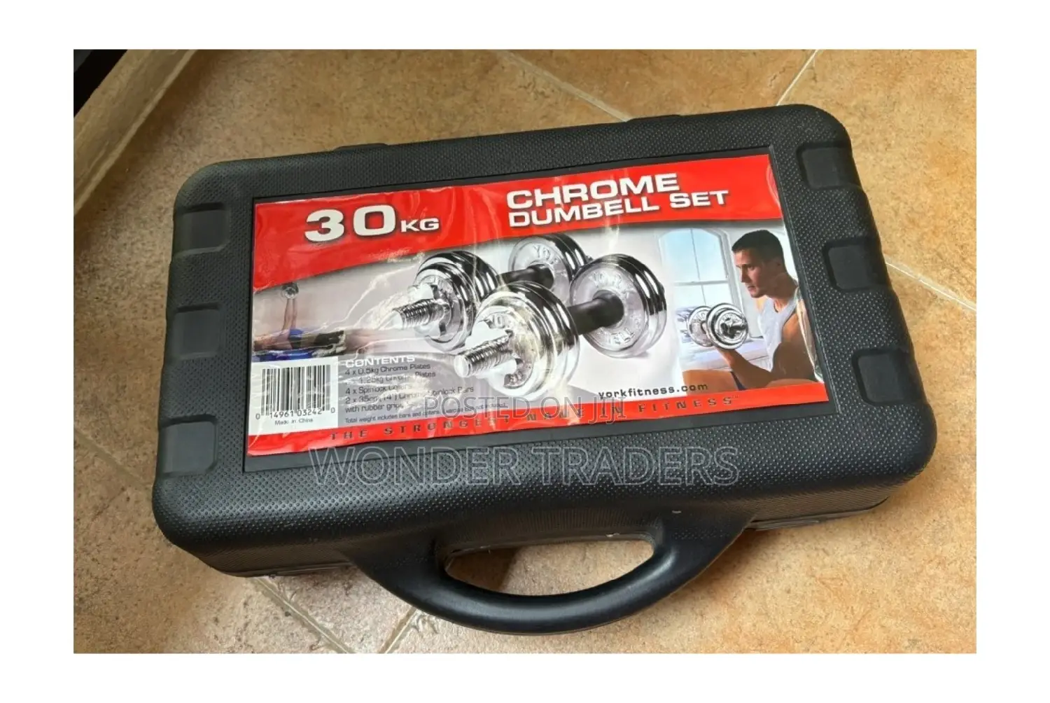 _30kg Chrome Dumbell Set Fitness"