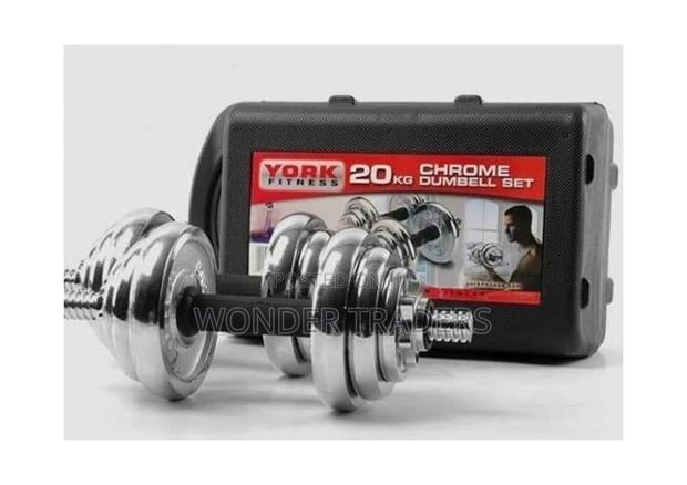20kg Chrome Dumbbell Set - main view