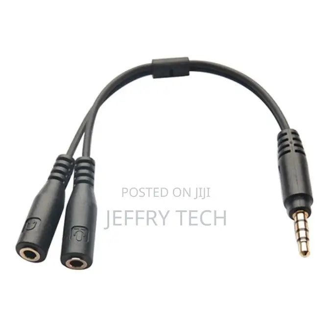 3.5mm Earphone Headphone Male to 2 Female Y Splitter Audio-