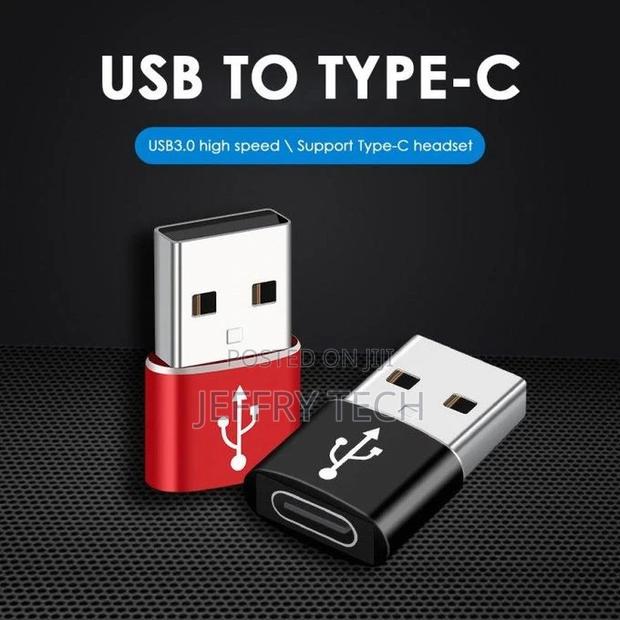 Mini Type-C Female to USB 3.0 Male Adapter Data-Black - main view