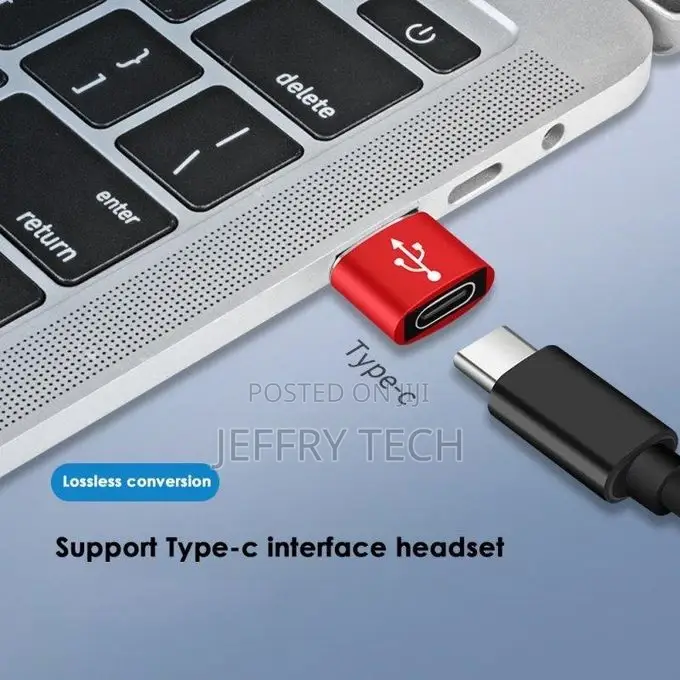 Mini Type-C Female to USB 3.0 Male Adapter Data-Black