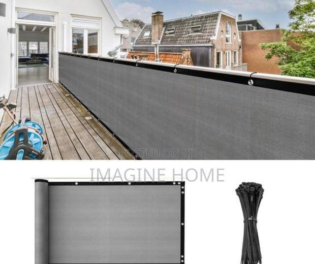 Grey Balcony Privacy Shield/Dust Trap