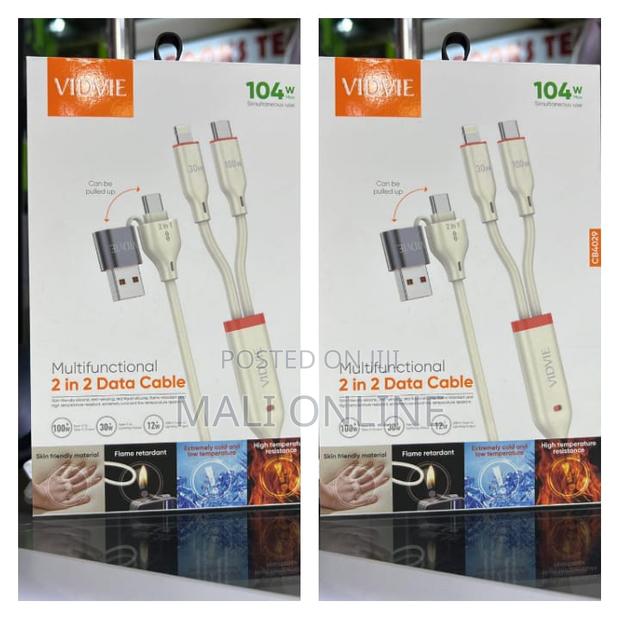 Vivdie 2-in-2 Data Cable Multifunctional Fast Charging CB402 - thumbnail 2