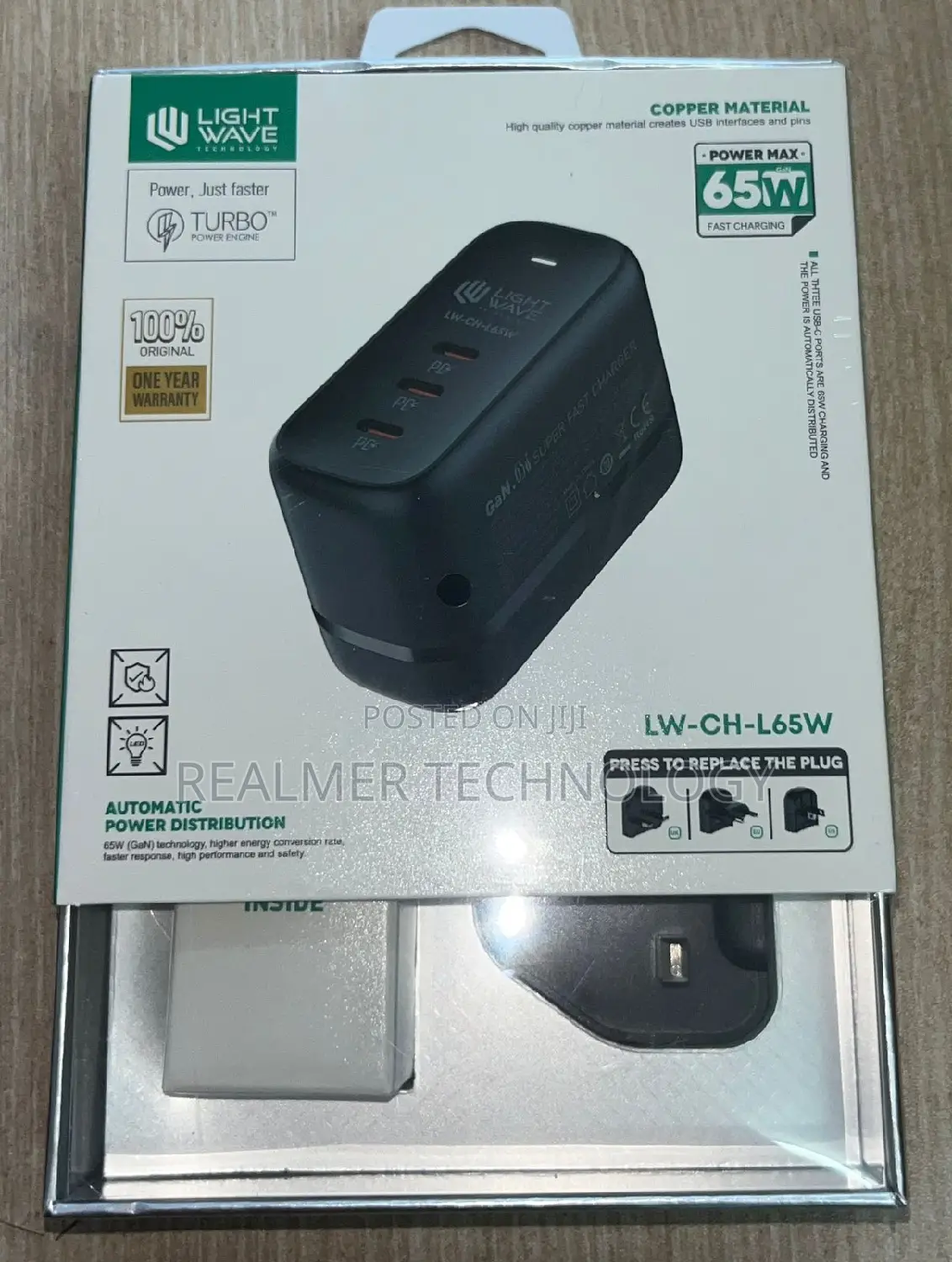 Laptop / Mobile Type C Fast Charger 65W Pure Coper Material