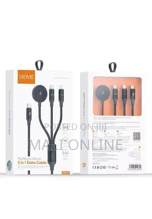 Vidvie 3 in 1 Charging Data Cable With Magsafe