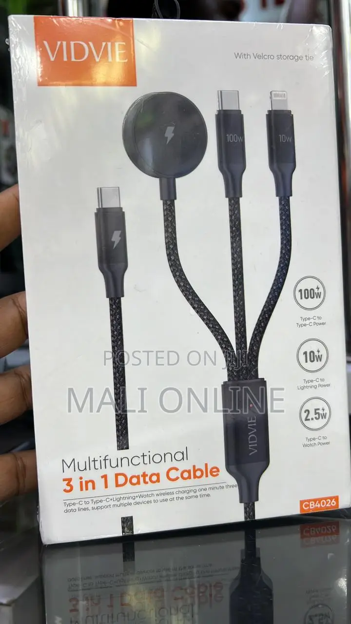 Vidvie 3 in 1 Charging Data Cable With Magsafe