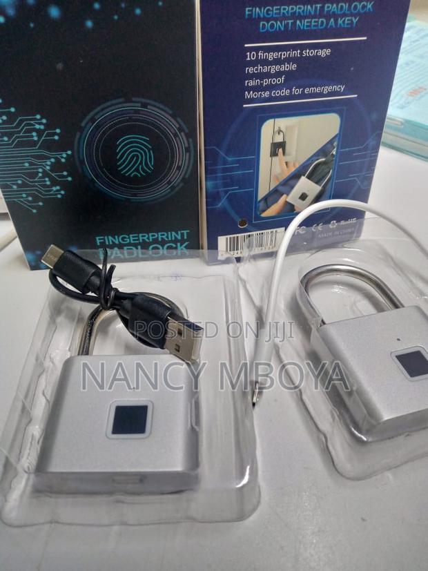 Finger Print Padlock Silver