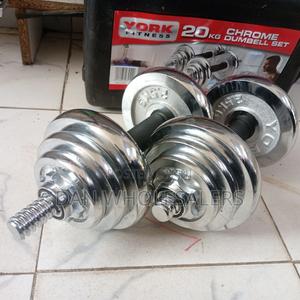 20kgs Dumbells Set Chrome - main view