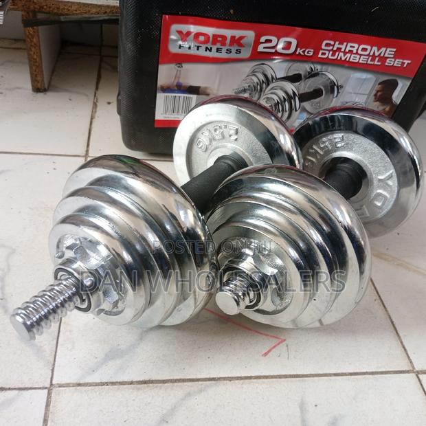 20kgs Dumbells Set Chrome