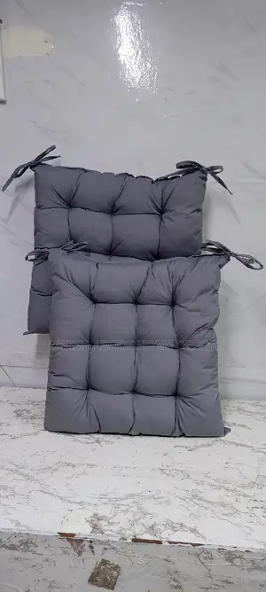 Chair Pads Padded Chair Cushion (Grey) With Secure Ties