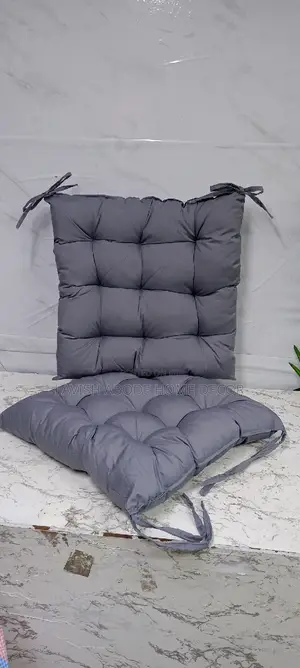 Chair Pads Padded Chair Cushion (Grey) With Secure Ties